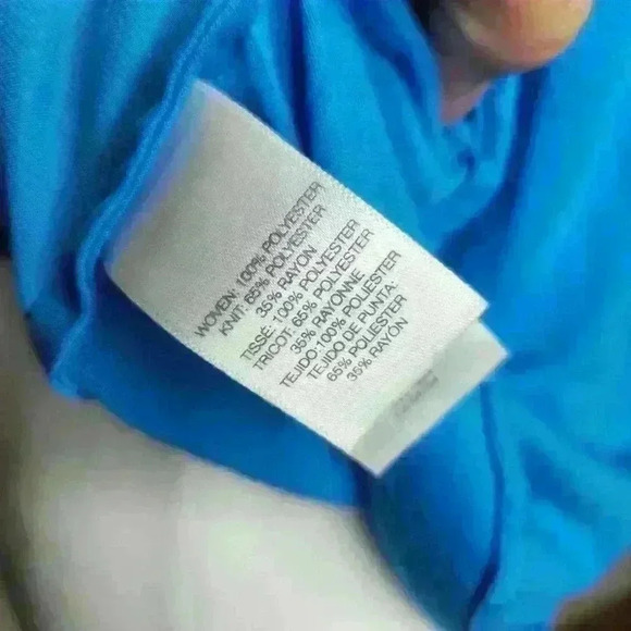 Kenneth Cole Reaction women's royal blue sleeveless blouse size large - Picture 7 of 7